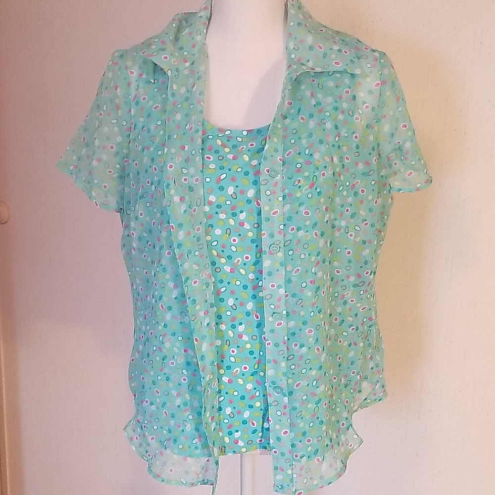 H19 - Croft & Barrow tank and button-down shirt